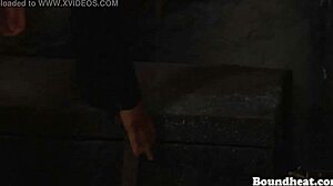 in a czech bdsm scene, the teen 18+ lesbian slave gets tied up and whipped by her mistress