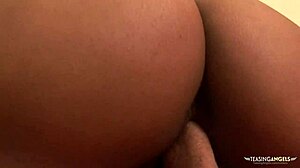 Ebony babe enjoys arousing interracial encounters