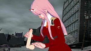 Zero Two experiences anal and creampie in 3D hentai scenes