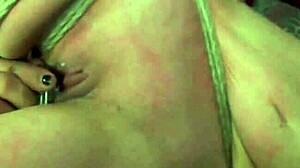 Blow job gang bang with bound muscular bodybuilder and monster cock banging