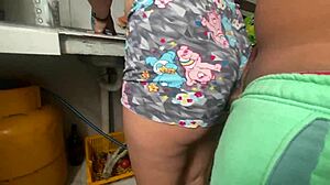 I fucked my niece in the kitchen, she tempted me with short shorts