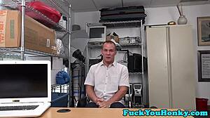 Straight amateur gets bareback fucked by tattooed black agent