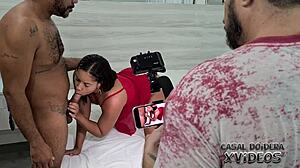 Bastidores Da Filmagem Com A Morena Safada Fodendo E Ganhando Muito Leite Dos Machos