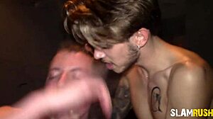 Little 18+ bitch gets slammed hardest in gay action