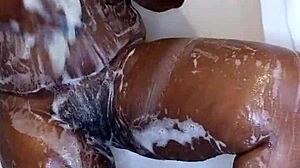 Mature ebony milf gets her pussy wet