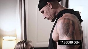 slutty college babe lena paul fucks with a repo man?