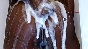 Mature ebony milf gets her pussy wet