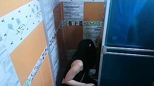 Colombian Girlfriend Shocks with Brother's Deepthroat Surprise