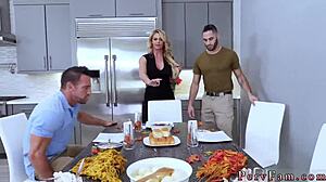 yo, bear milf teams up with comrades for stepdaughter discipline