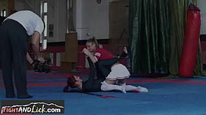 does this cute teen get oral after wrestling?