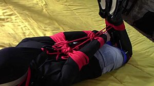 Laura Bound And Hooded In Pantyhose Bondage