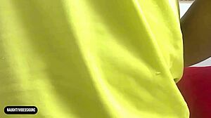 Juju experiences intense orgasms with a massive cock in this behind-the-scenes footage.