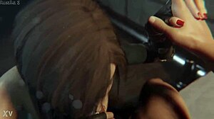 Tifa Lockhart takes a huge facial in intense close-up action