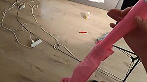 My photographer rubs oily massage on my screaming blonde body for intense orgasm.