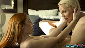 Stepmom Helena Locke devours redhead Delilah Day's sweet spot.