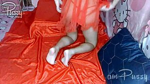 i watch an amateur girl masturbate in see-through lingerie