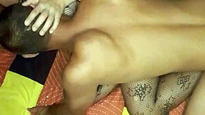 Latina Teen in Lingerie Joins Wild Orgy with Hairy Group in Homemade Video