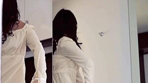 Solo Playgirl STRETCHES Her JUICY Tight Pussy With Toys