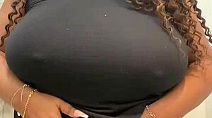 Chubby Latina Gostosa Shows Off in Hotel Bathroom Scene