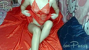 i watch an amateur girl masturbate in see-through lingerie