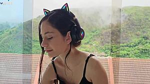 Beautiful white whore enters my house just to fuck me