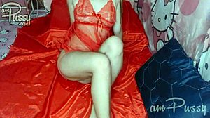 i watch an amateur girl masturbate in see-through lingerie