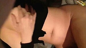 is this hot teen masturbating with bottle on big tits