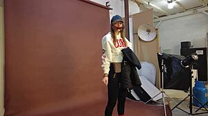 melena maria rya strips nude behind the scenes