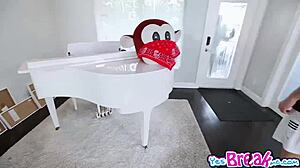 Sadie Pop Nibbles Her Boyfriends Cock Like A Lollipop. Latina Teen 18+ Tattoo Pussy Big Cock Monster Cock Friend