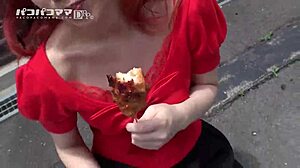 i love this mature japanese woman in red