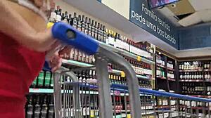 Wife Exposes Small Waist Without Panties In Public Market