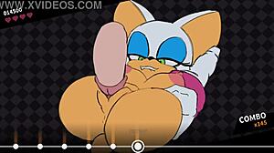 Rouge Bat's Big Cock Creampie Game