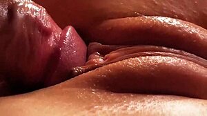 Beautiful Pussy Soaked in Lubricant and Cum in Close-Up Shot