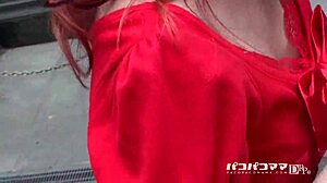 i love this mature japanese woman in red