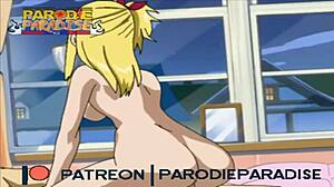 Erza and Lucy share lesbian blowjob and creampie in Fairy Tail hentai