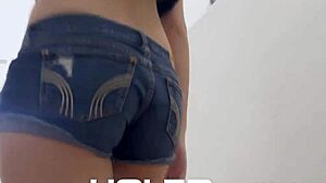 Holed sneaky girl leaking anal creampie