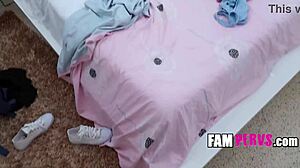 Blonde stepsis rides pink pussy in cowgirl pov