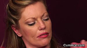 Foxy doll swallows sperm load