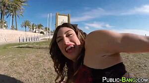 Slut shows body in public