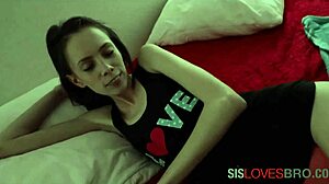 stepbrother fucks stepsister deep in cowgirl.