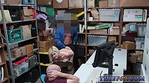 Can This Blonde Suspect Handle Two Creampies Before Getting Caught?