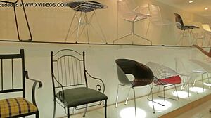 check out this sexy bolivian model in leather on the sofa