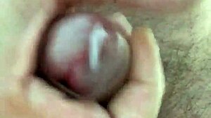 Intense jerking session leading to cum in the toilet with a big cock