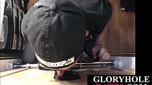 Hey man, you gotta try deepthroating at this gloryhole with me!