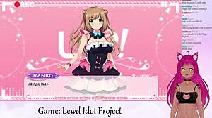 Vtuber Lewdneko Plays Lewd Idol Project Vol 1 Part 5, Big Tits Scissoring Boobs Game Lesbian Anime Hentai Tits.