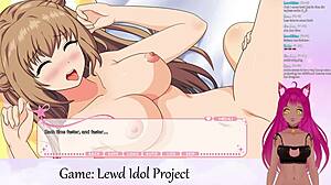 Vtuber Lewdneko Plays Lewd Idol Project Vol 1 Part 5, Big Tits Scissoring Boobs Game Lesbian Anime Hentai Tits.