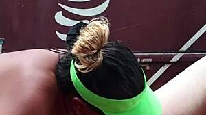 Sexual trans woman plays with fat guy before friend joins