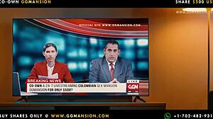 Blonde slut in red tights gets wild at GGmansion. I can’t even handle her sexy moves!