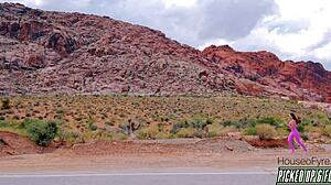 Naughty teen Rissa May gets picked up and bent over for rough fucking.