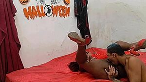 Halloween witch takes big cock anal and cum!
